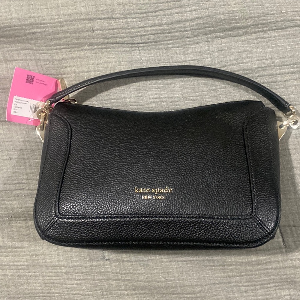 Kate spade black pebbles leather crossbody bag brand new with tags